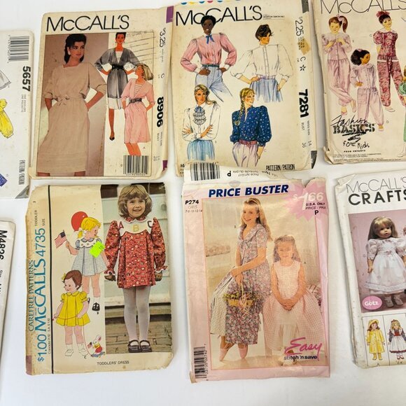 McCalls Lot of 9 Vintage Sewing Patterns 8555 7281 5282 5667 8906 M4826 4735 - Picture 3 of 10